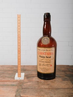 Vintage-Ausstellungsflasche für „Carstairs White Seal Blended Whiskey“ aus den 1950er Jahren