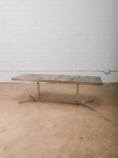 Vintage 1970s Scandinavian Mid Century Modern Mosaic-Tile Cocktail Coffee Table