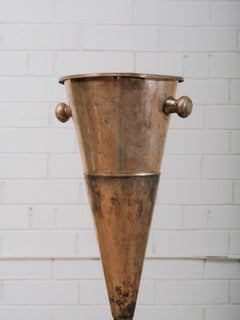 French Art Deco Pedestal Champagne Cooler W/Removable Double Handled Wine Bucket