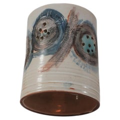 Mid Century Modern Scandinavian Ceramic Studio Pottery Pendant Light