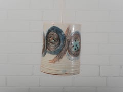 Mid Century Modern Scandinavian Ceramic Studio Pottery Pendant Light