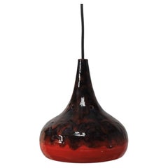 Mid Century Modern Scandinavian Ceramic Pottery Pendant Light