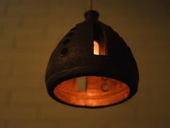 Mid Century Modern Scandinavian Ceramic Studio Pottery Pendant Light