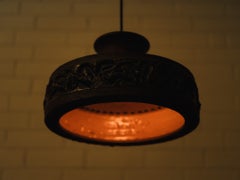 Mid Century Modern Scandinavian Demstrup Ceramic Pottery Pendant Light