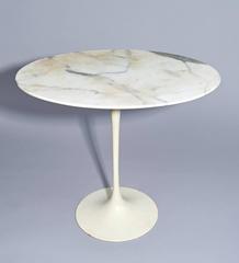 1961 Elliptical Marble-Top Side Table by Eero Saarinen
