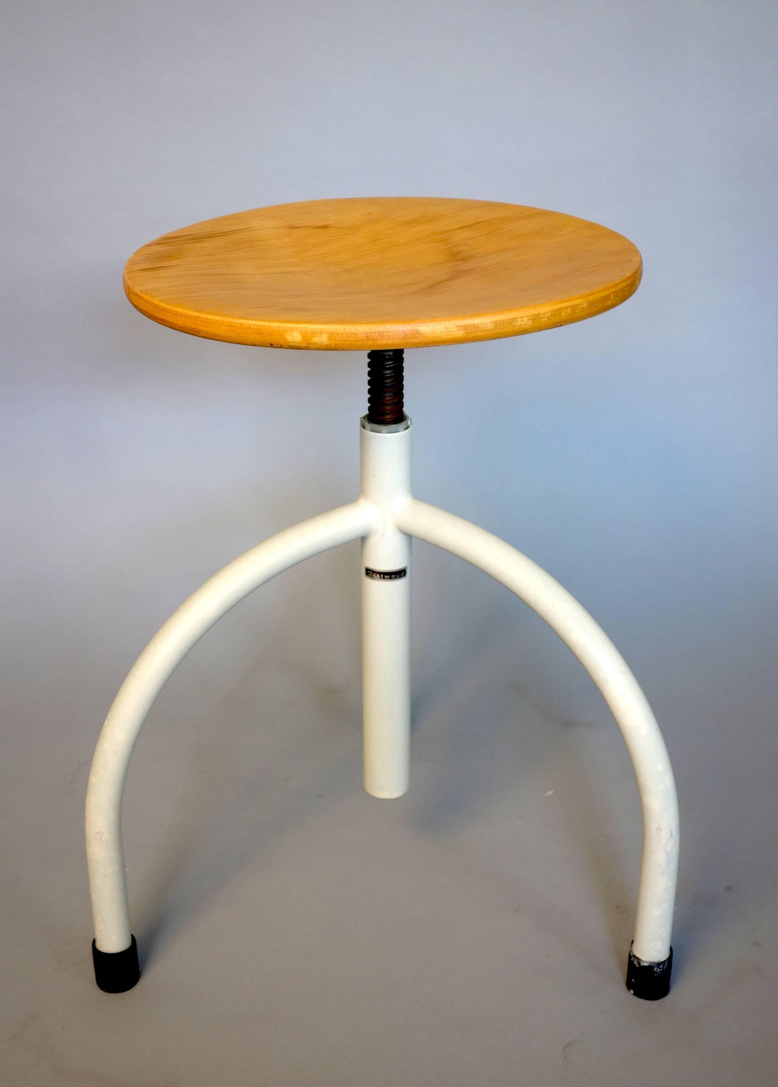 Dutch Pair of Work Stools by Cor Alons For Sale
