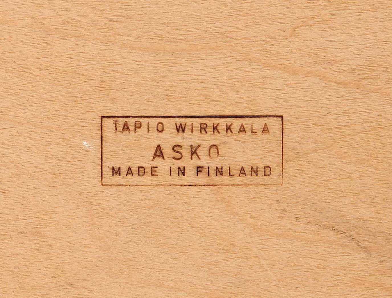 Finnish Coffee Table with Inlaid Decoration by Tapio Wirkkala