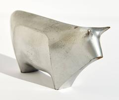 1939 Japanese Art Deco Okimono Figure of a Bull by Hiramatsu Koshun