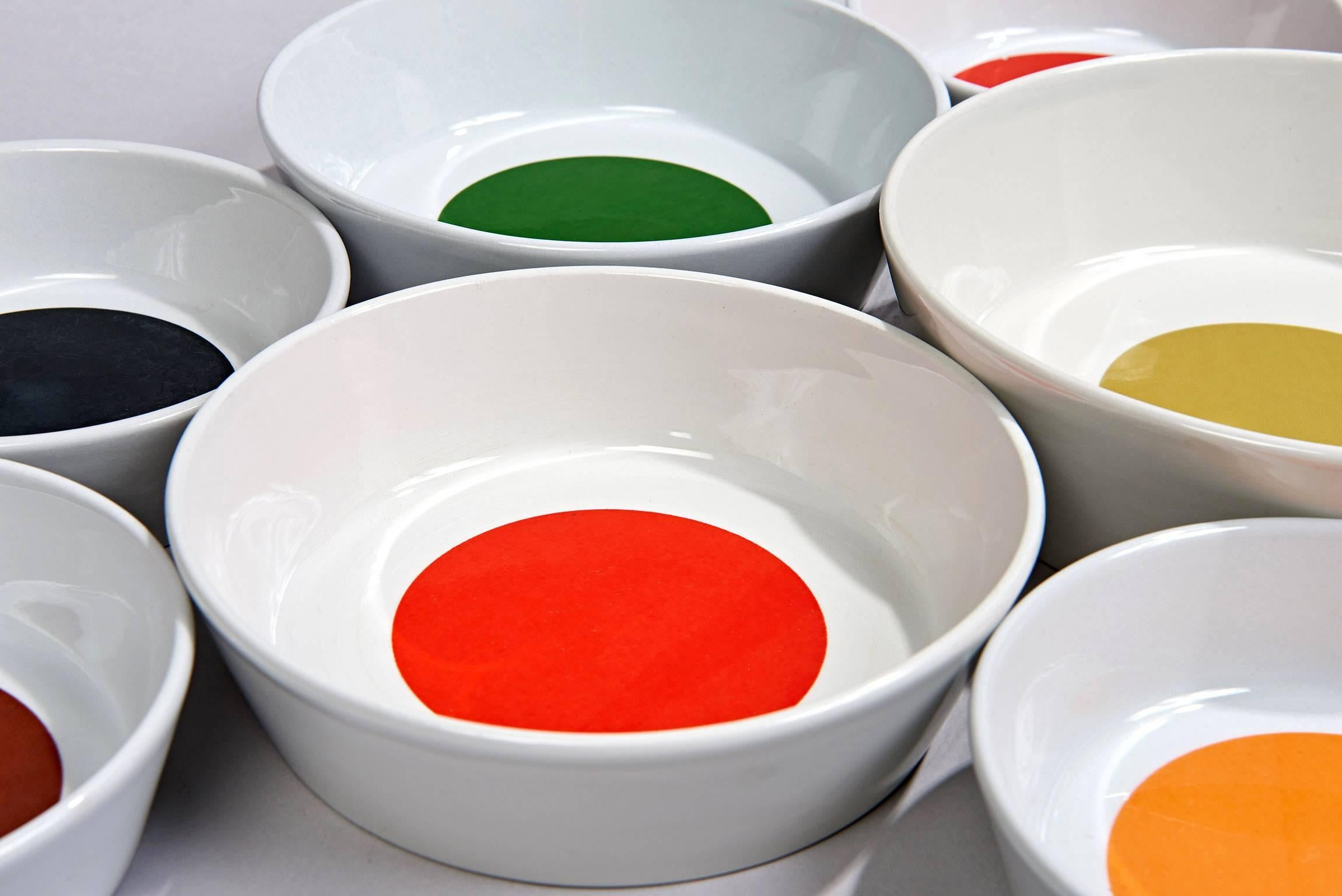 Mid-20th Century Collection of Colorful Bowls by Gio Ponti