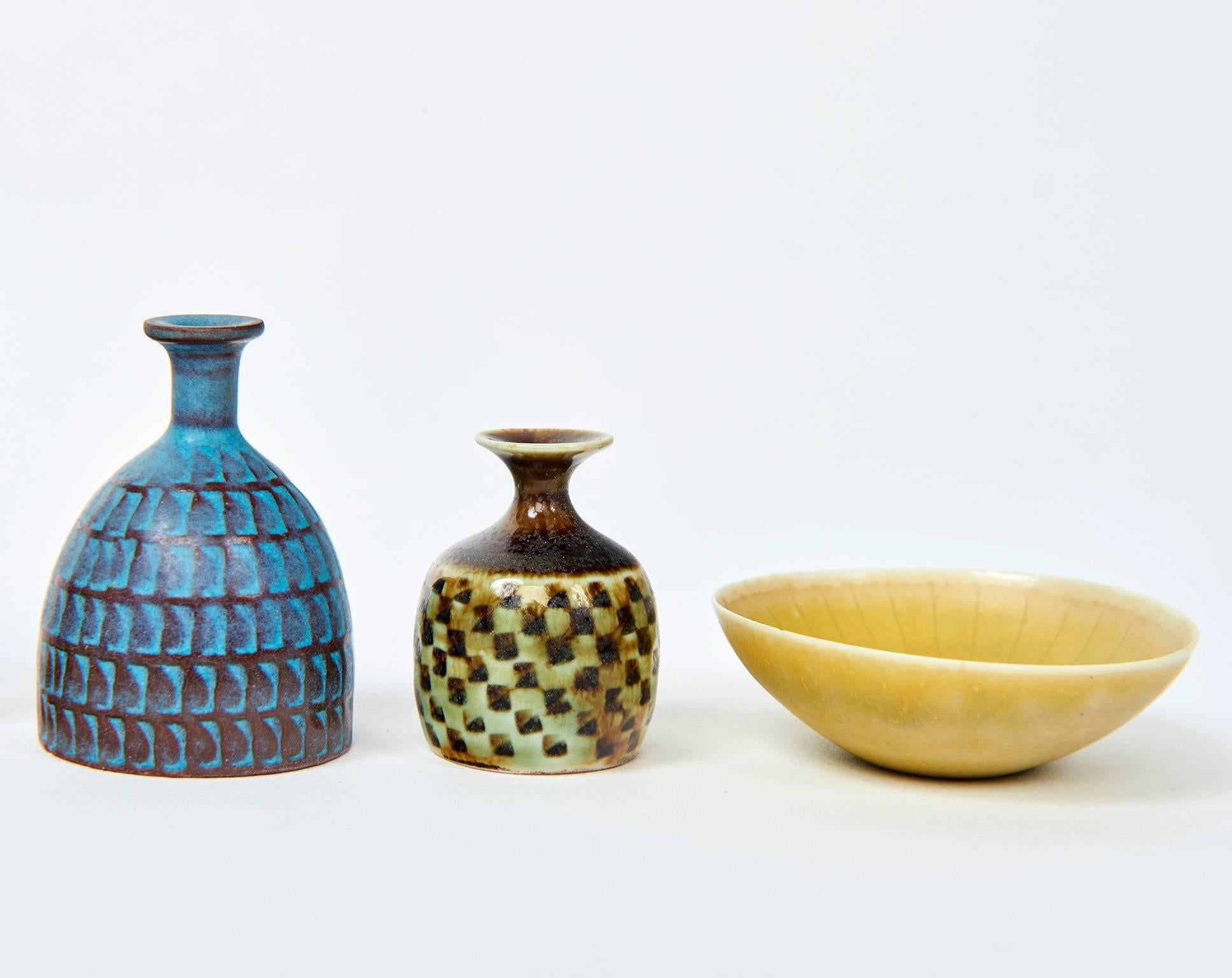 Mid-20th Century Collection of Seven Miniature Vessels by Stig Lindberg