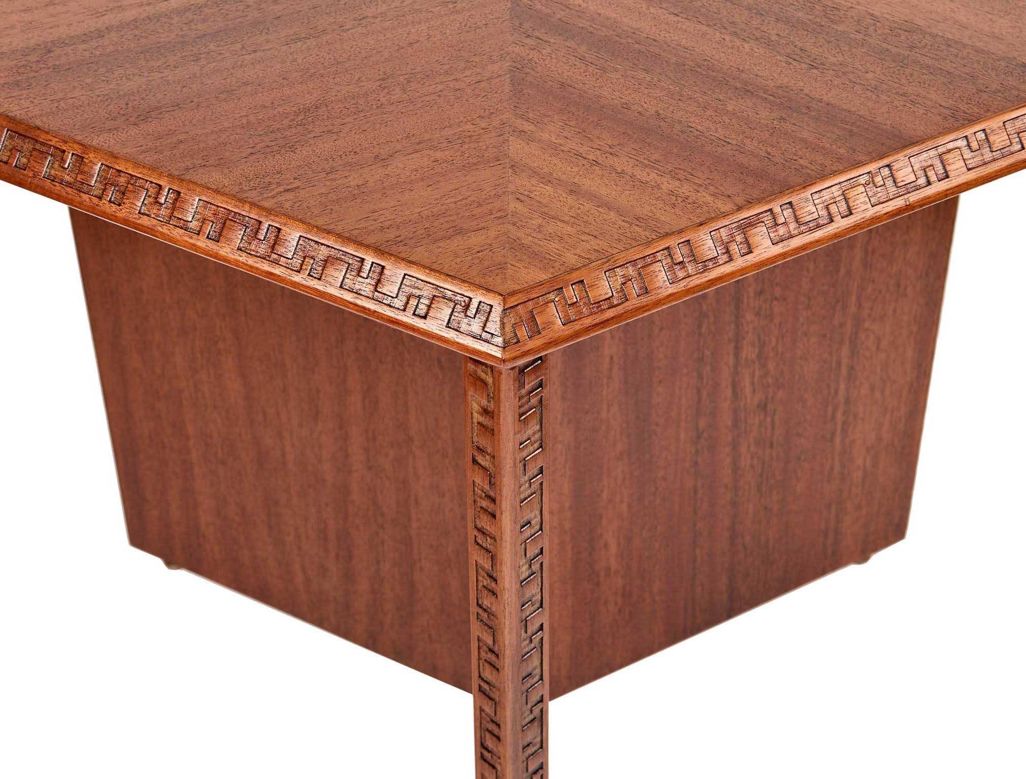 Mahogany Side Table by Frank Lloyd Wright In Excellent Condition In Los Angeles, CA