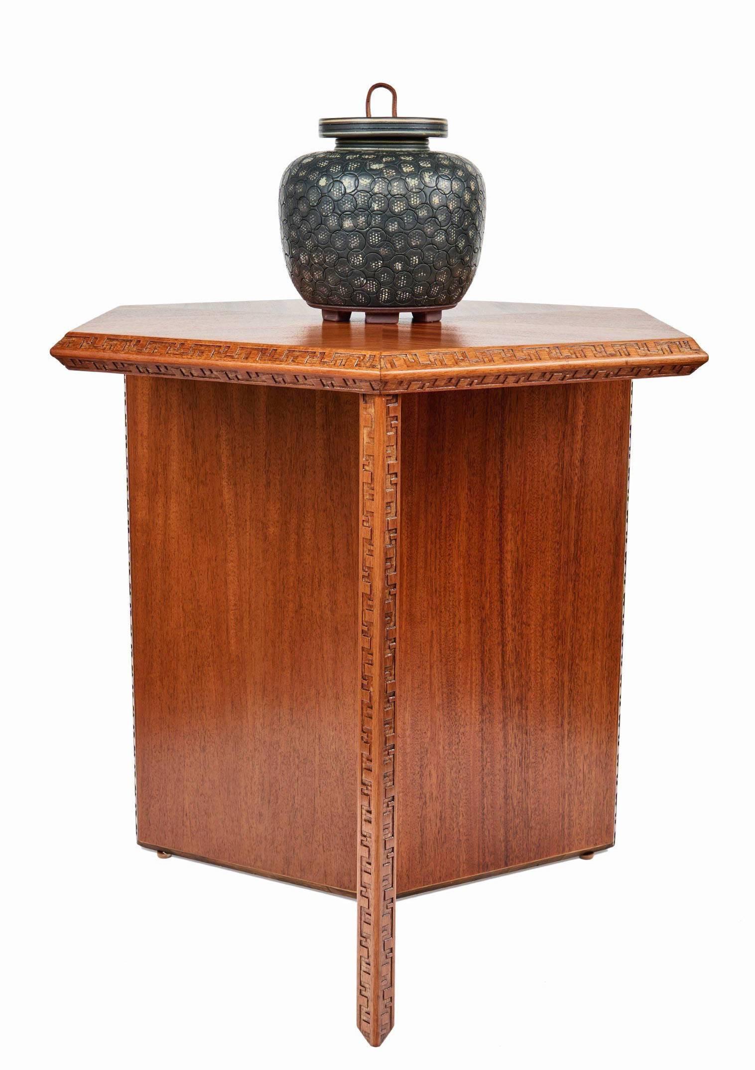 Mid-20th Century Mahogany Side Table by Frank Lloyd Wright