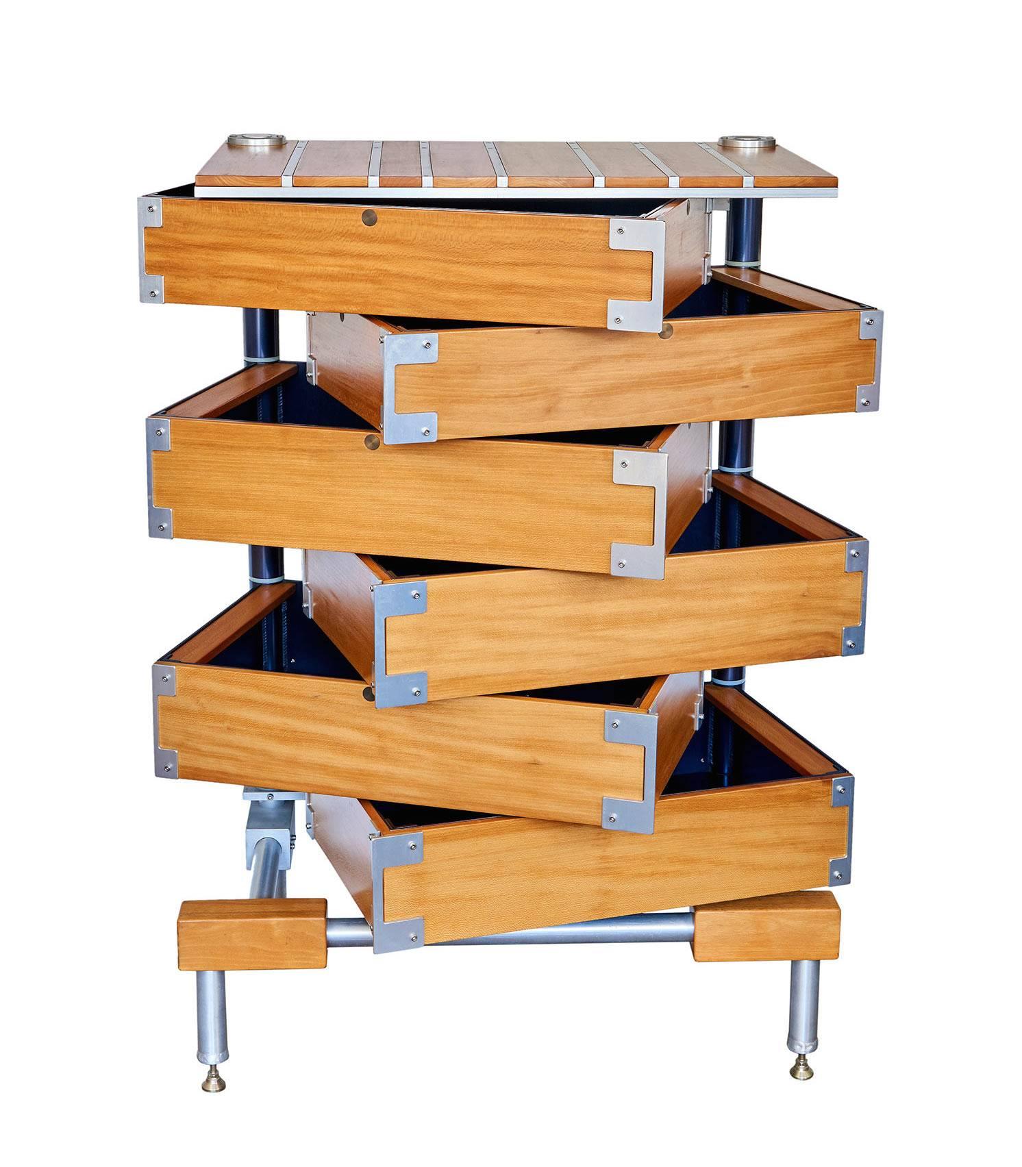 Aluminum Dresser by Marvin Drandell For Sale