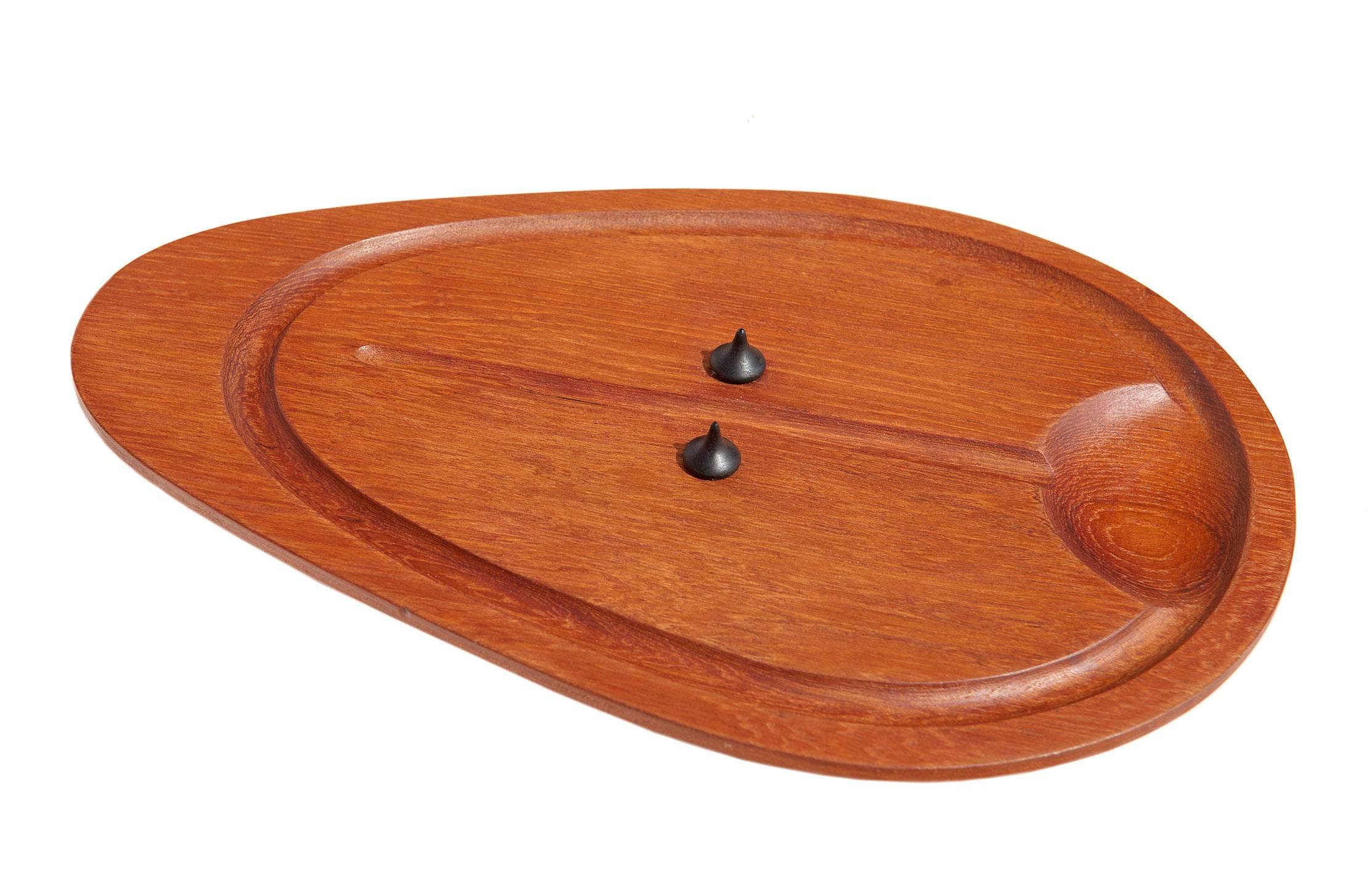 Turned Teak Carving Board by Kay Bojesen