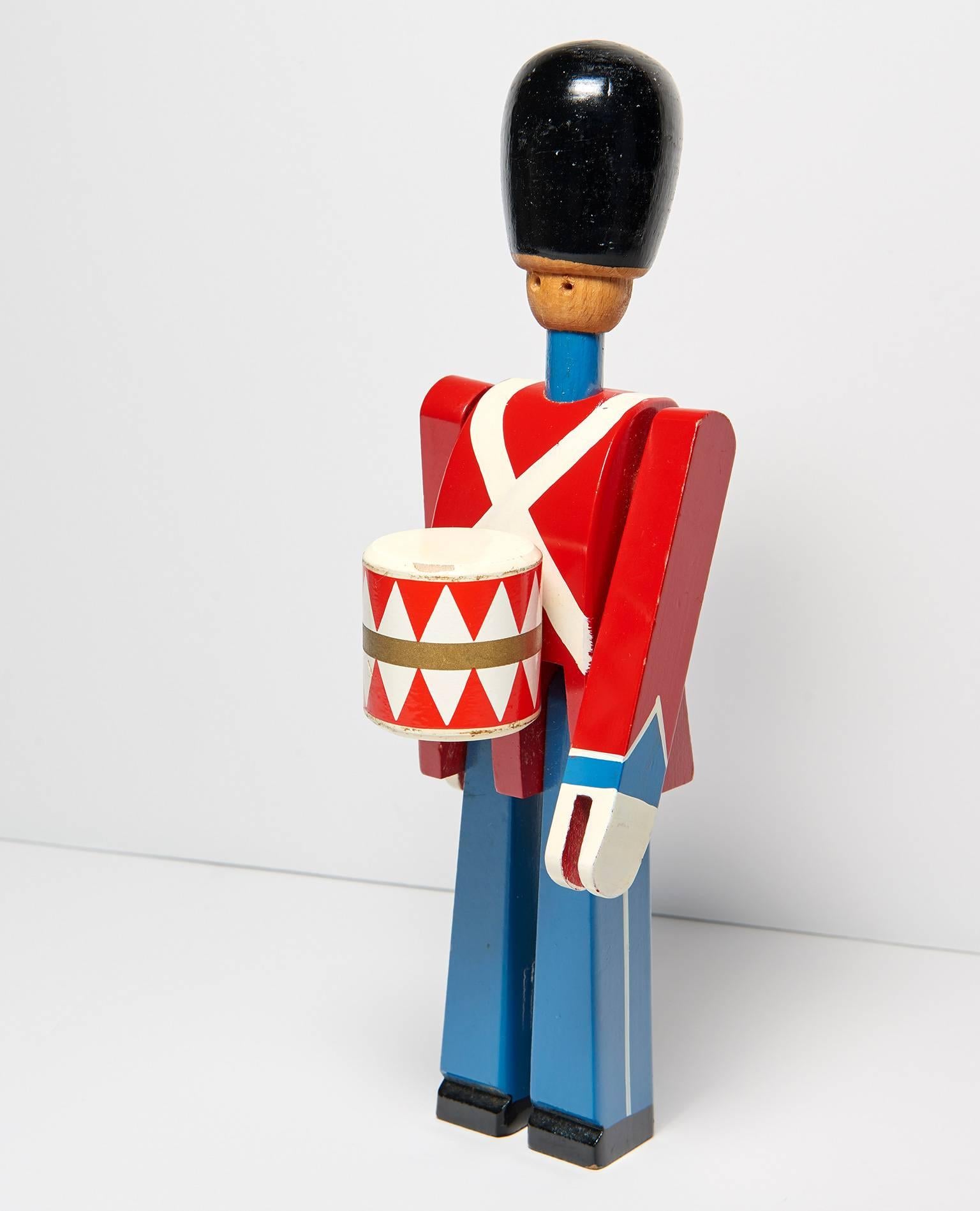 Hand-Painted Wooden Danish Royal Guardsman by Kay Bojesen In Excellent Condition In Los Angeles, CA
