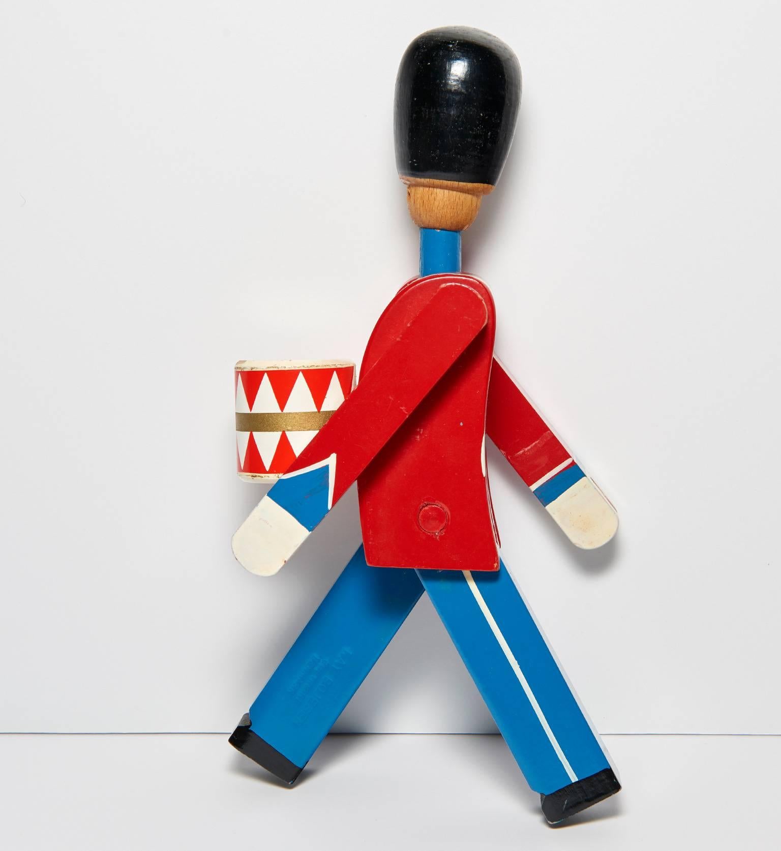 Hand-Painted Wooden Danish Royal Guardsman by Kay Bojesen 1
