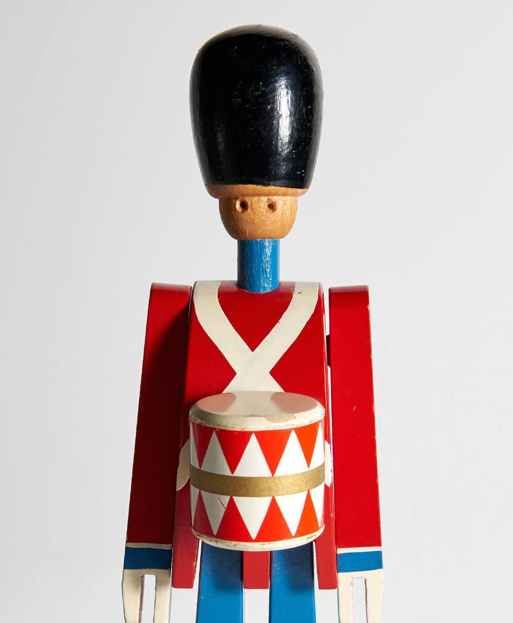 Hand-Painted Wooden Danish Royal Guardsman by Kay Bojesen 2