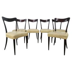 Mid-Century Dark Beech Dining Chairs by Carlo Enrico Rava, Italy, 1950