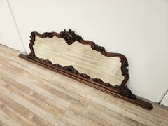 Specchiera italiana in legno intagliato, 1910