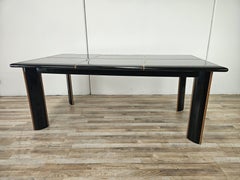 Extendable dining table by Pierre Cardin in black lacquered wood, 1970