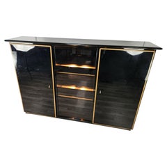 Pierre Cardin sideboard in lacquered wood with an illuminated compartment, 1970