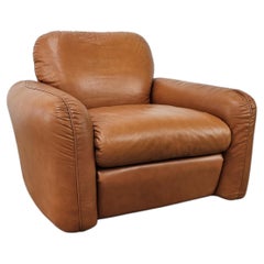 "Piumotto" leather armchair by Arrigo Arrigoni for Busnelli, 1970