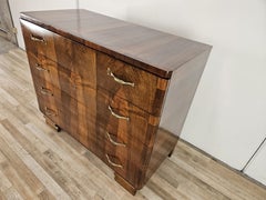 Comò Art Decò anni ’40 in noce – 5 cassetti