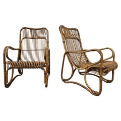 1970s Vintage Wicker Armchairs for Outdoor Use - Good Condition