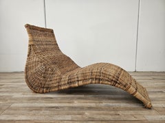 Chaise longue en osier de Carl Öjerstam pour Ikea, 1990
