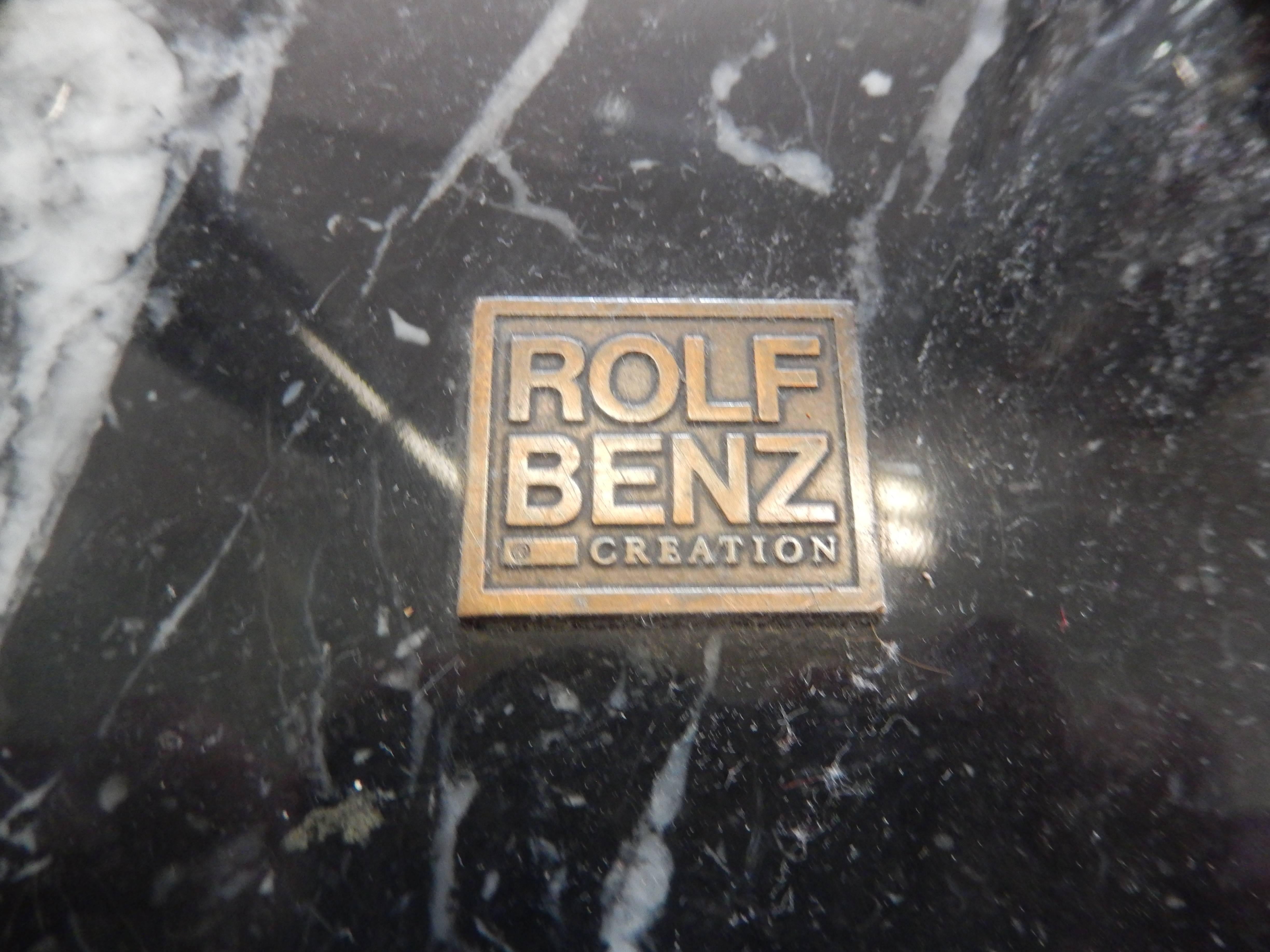 Signed Rolf Benz Rolling Bar Cart In Excellent Condition For Sale In Southfield, MI