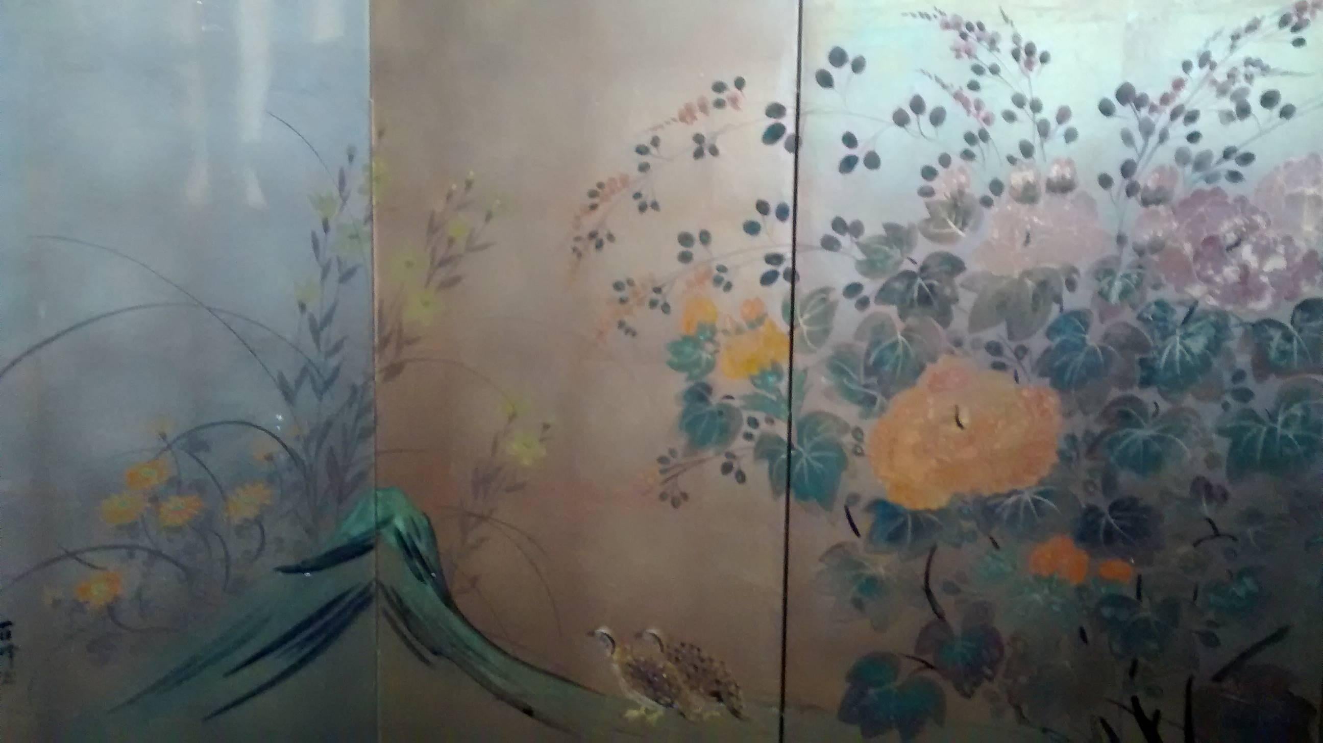Mid-20th Century Japanese Tabletop Size Folding Screen, Early 20th Century