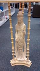 Pair of Monumental James Mont or Tony Duquette Style Quan Yin Table Lamps