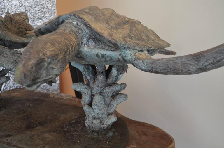 Bronze Sea Turtle Sculpture For Sale at 1stdibs