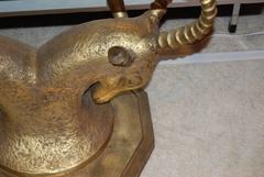 Bronze Ram Dining Table Base