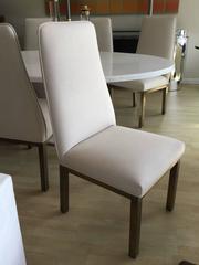 12 Mastercraft Dining Room Chairs with Bronze Finished Legs