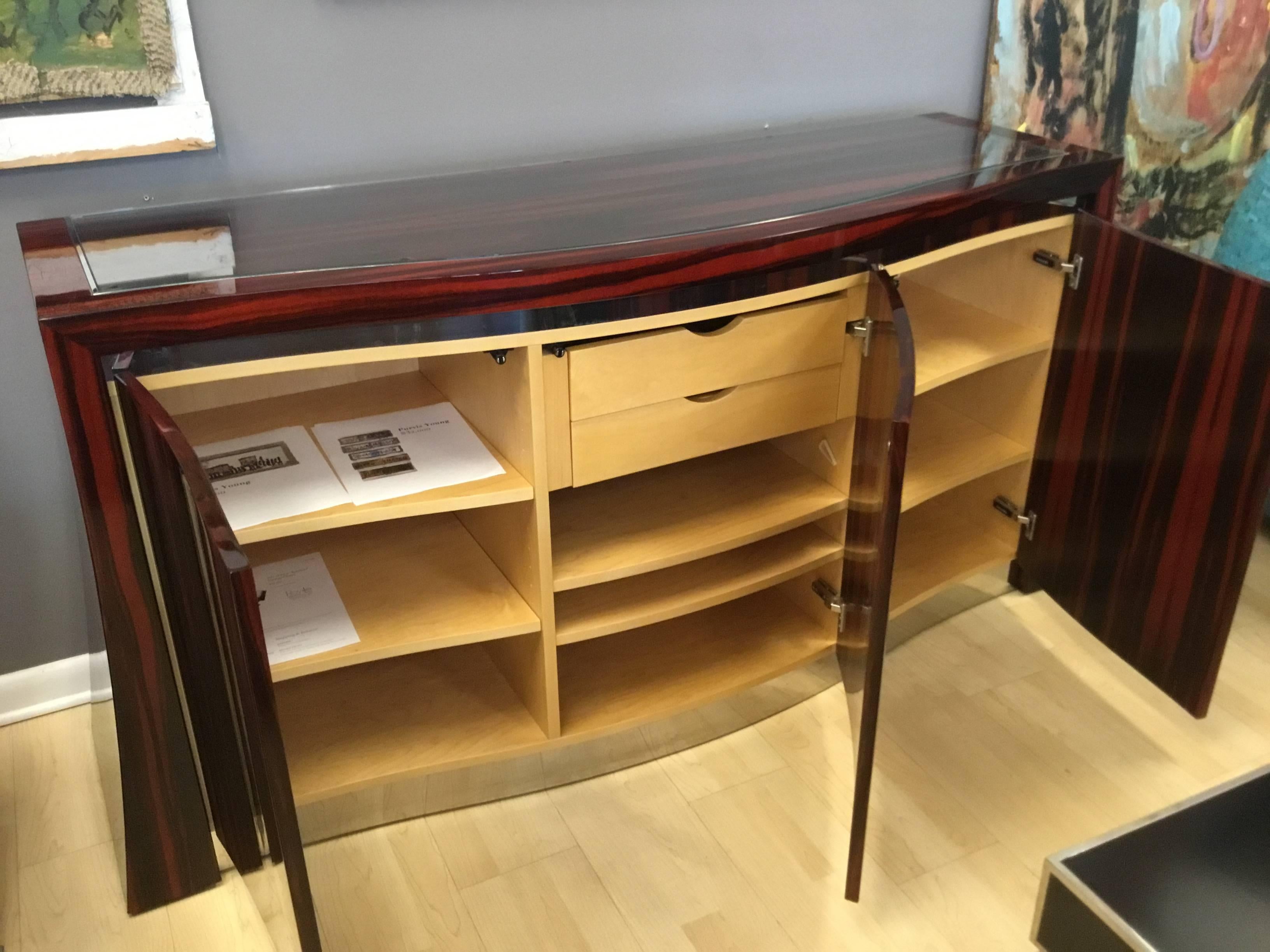 20th Century Ted Sherman Maccasar Wood Sideboard For Sale