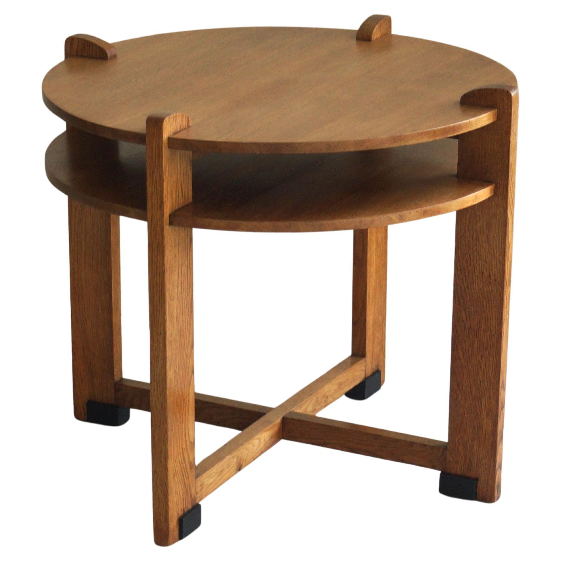 Dutch Art Deco Haagse School coffee table by Jan den Drijver for ''De Stijl''