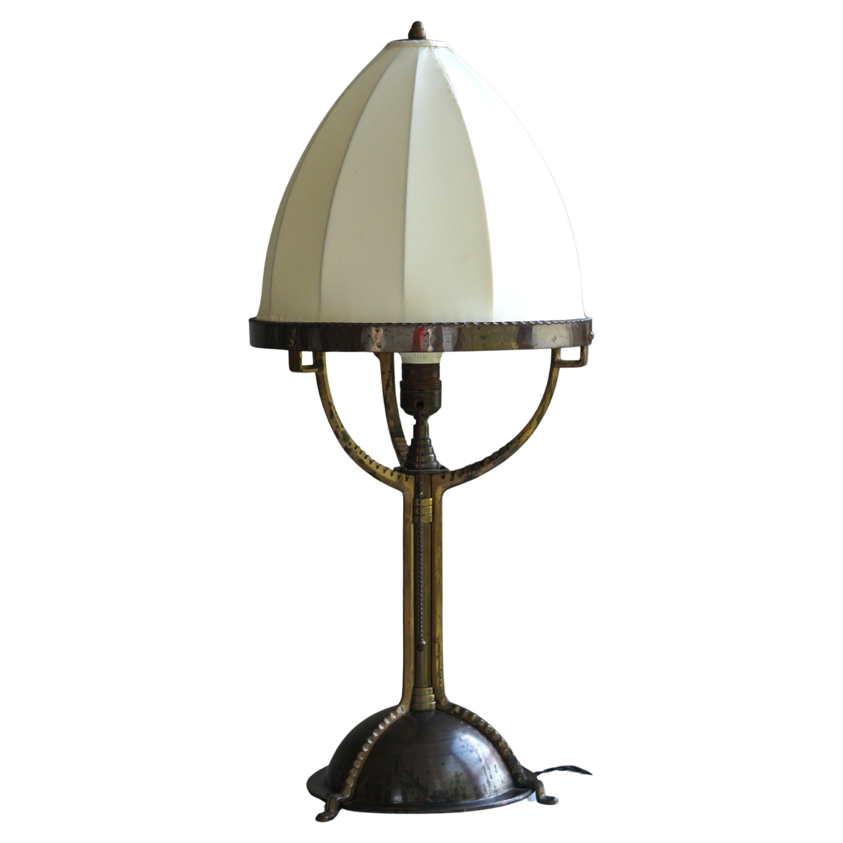 Lampe de table Art déco néerlandaise de l'école d'Amsterdam par Winkelman & Van der Bijl, années 1920