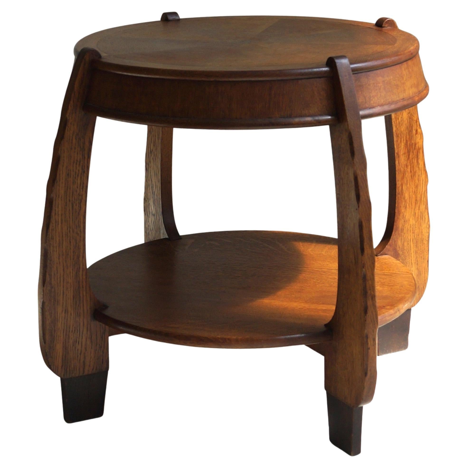 Rare Amsterdam School Art Deco side or lamp table by N.V. Hero de Groot, 1920s For Sale