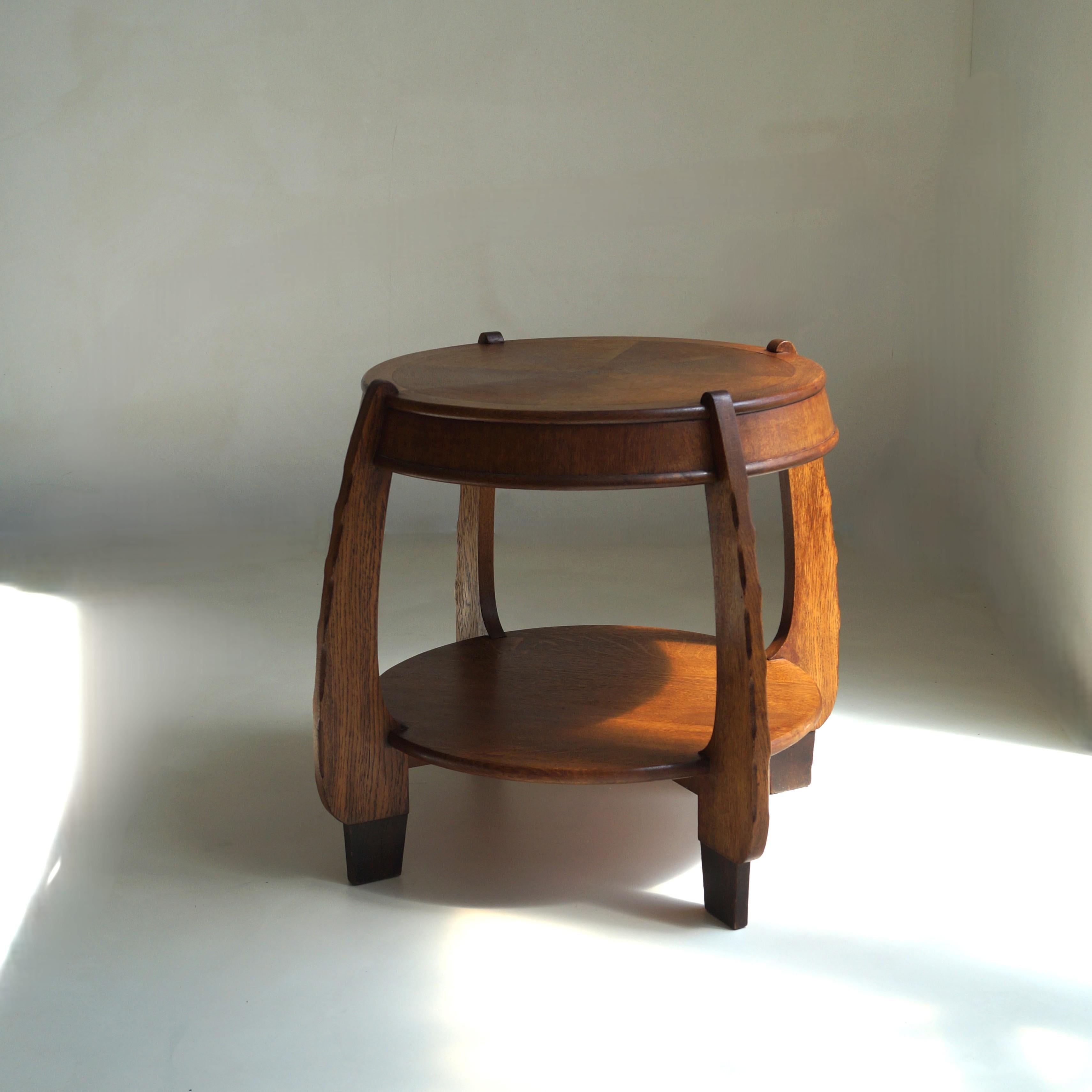 Rare Amsterdam School Art Deco side or lamp table by N.V. Hero de Groot, 1920s For Sale 1