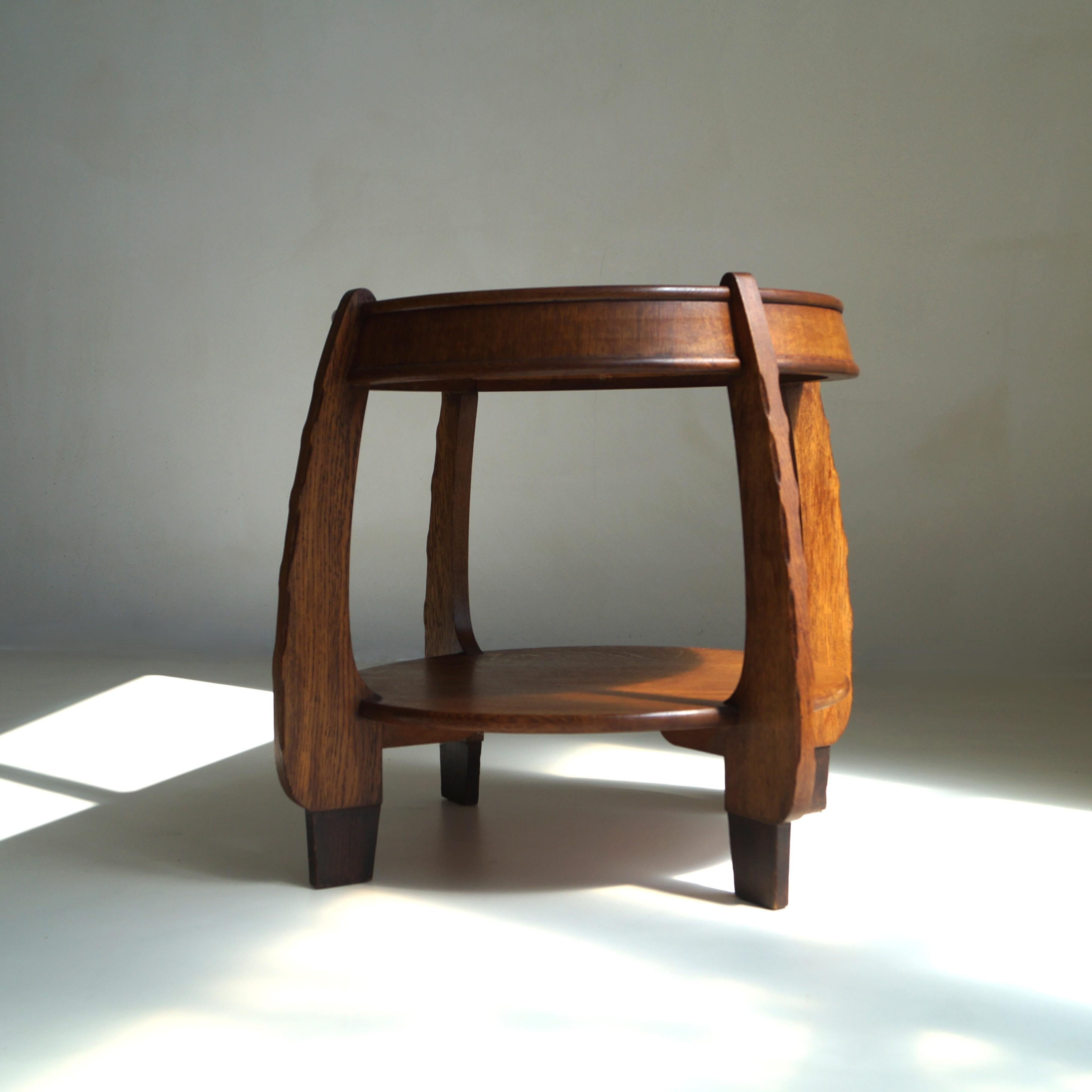 Rare Amsterdam School Art Deco side or lamp table by N.V. Hero de Groot, 1920s For Sale 4