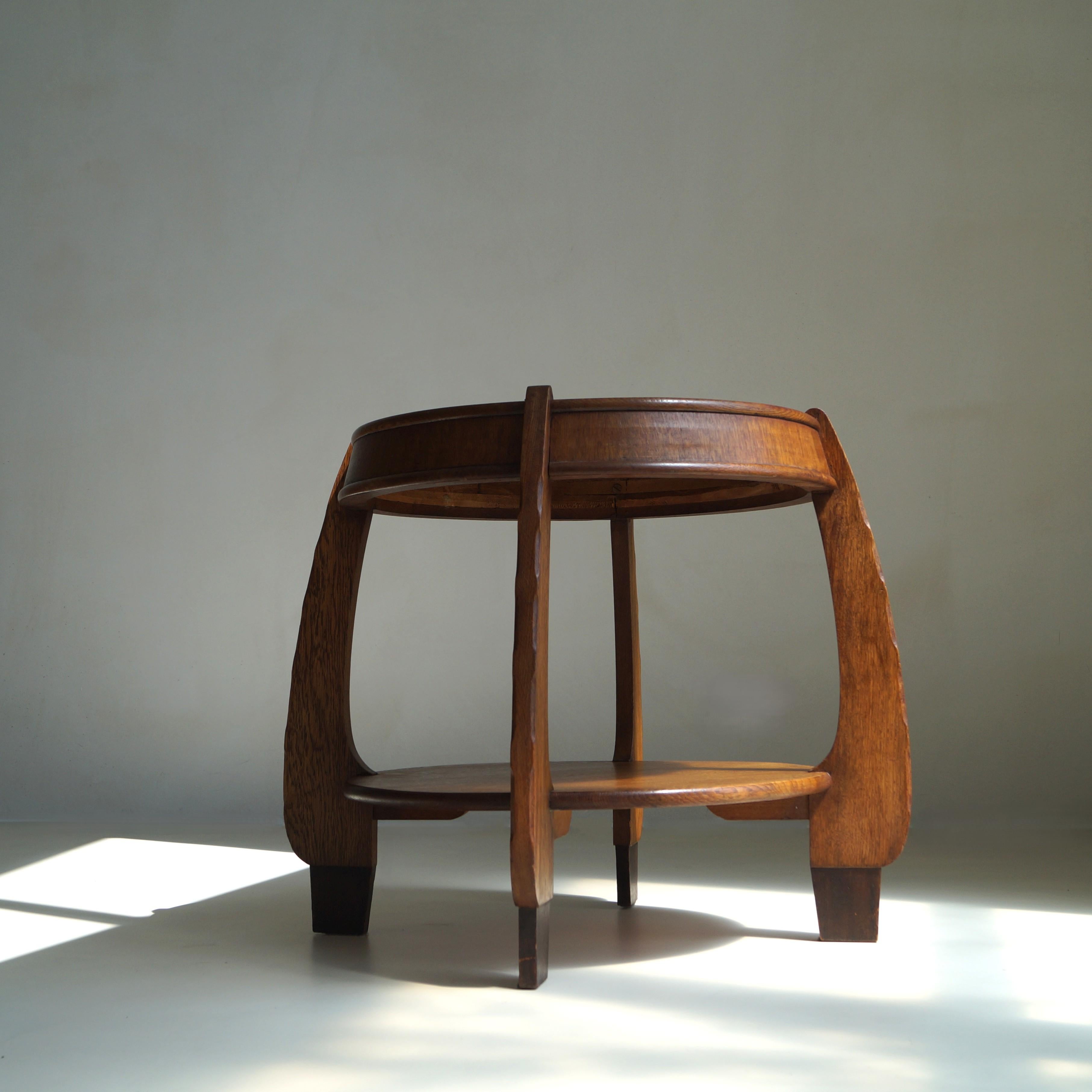 Rare Amsterdam School Art Deco side or lamp table by N.V. Hero de Groot, 1920s For Sale 7