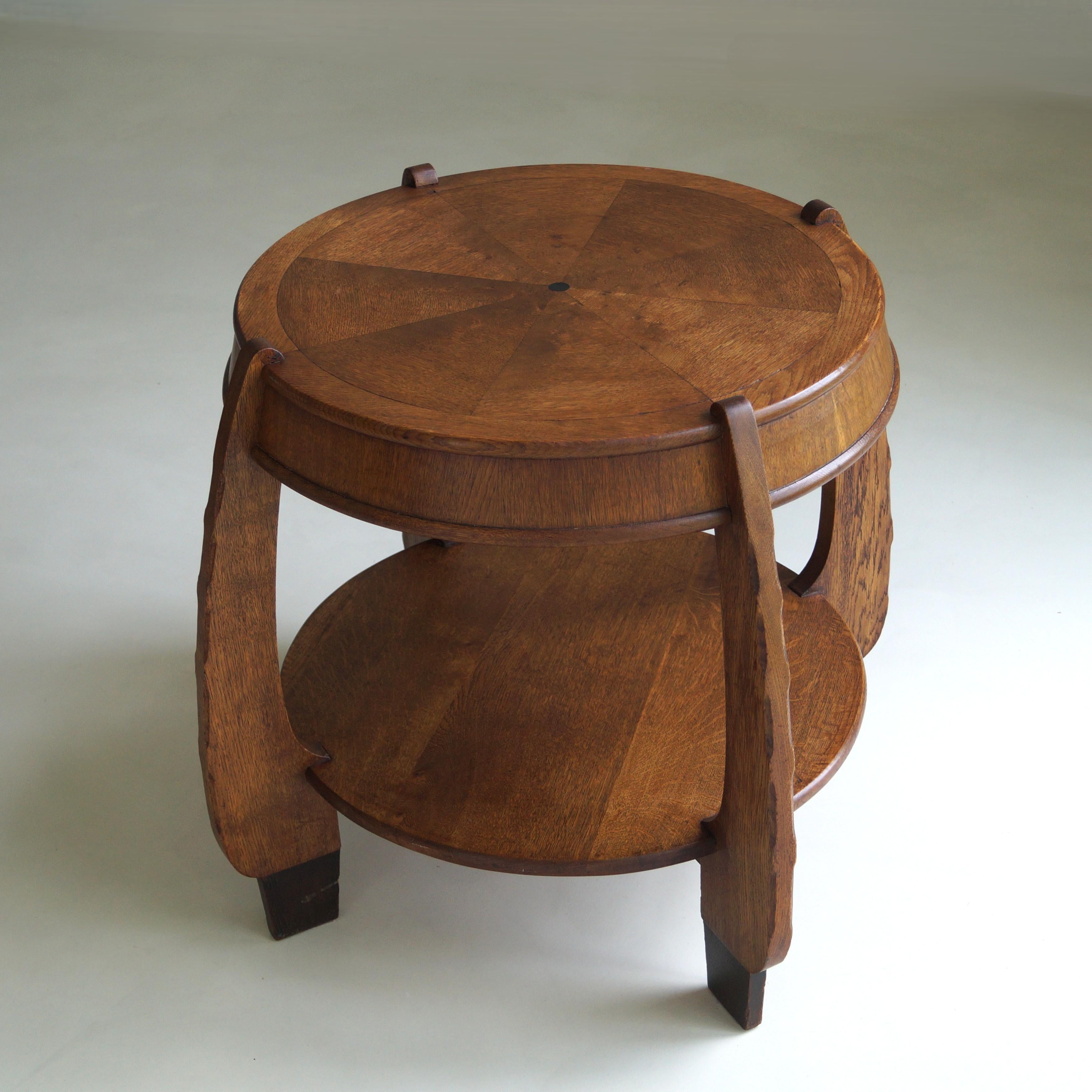Rare Amsterdam School Art Deco side or lamp table by N.V. Hero de Groot, 1920s For Sale 5