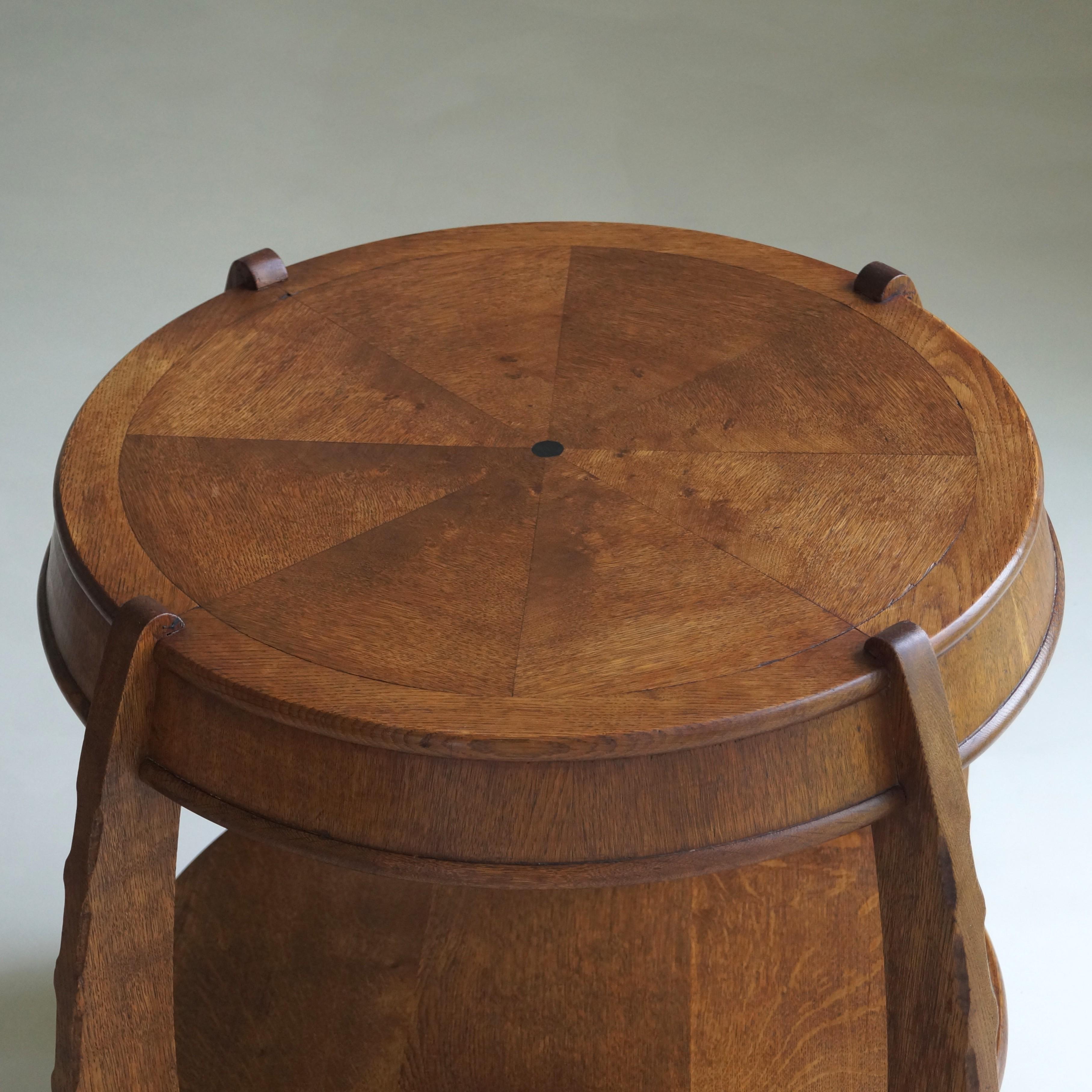 Rare Amsterdam School Art Deco side or lamp table by N.V. Hero de Groot, 1920s For Sale 6