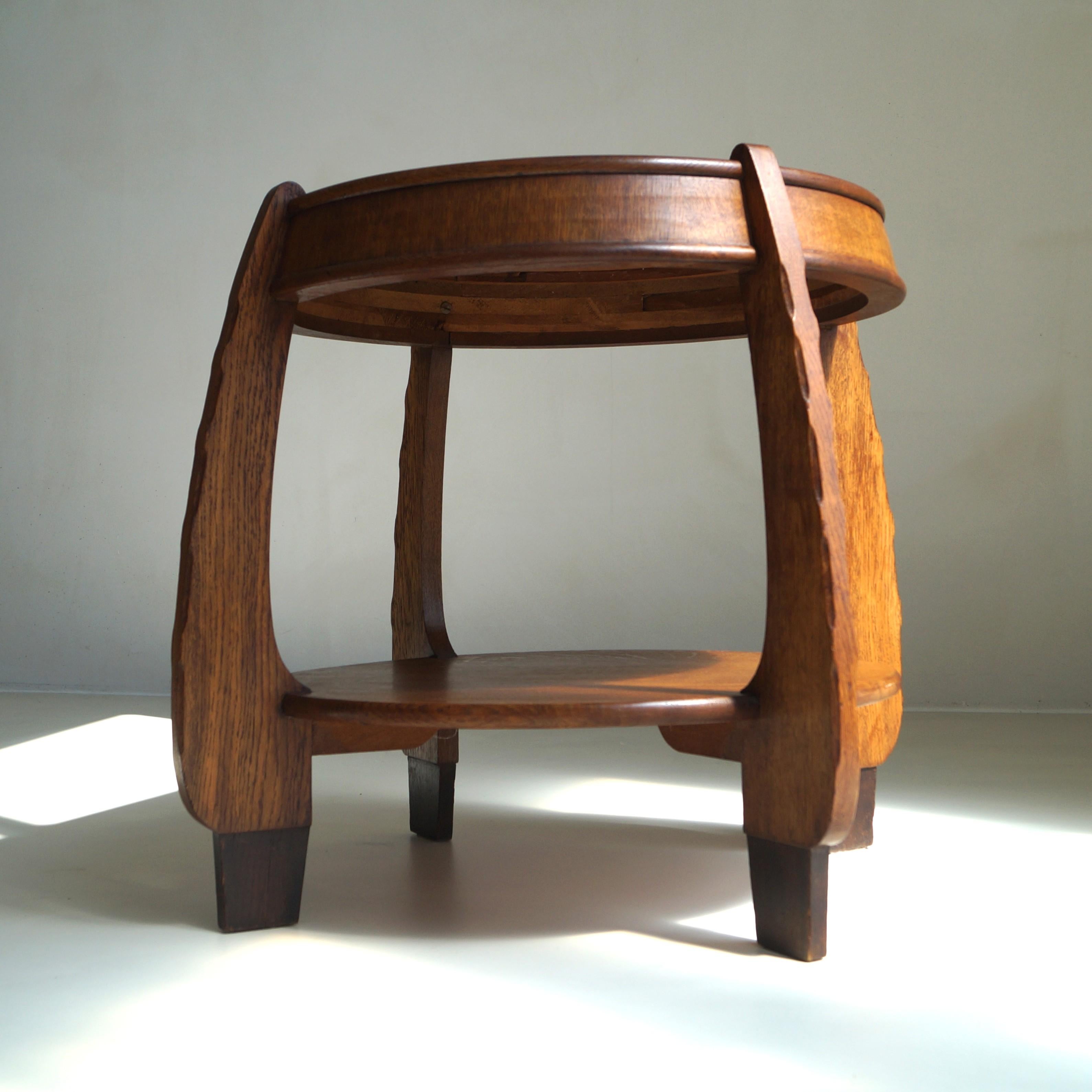 Rare Amsterdam School Art Deco side or lamp table by N.V. Hero de Groot, 1920s For Sale 11