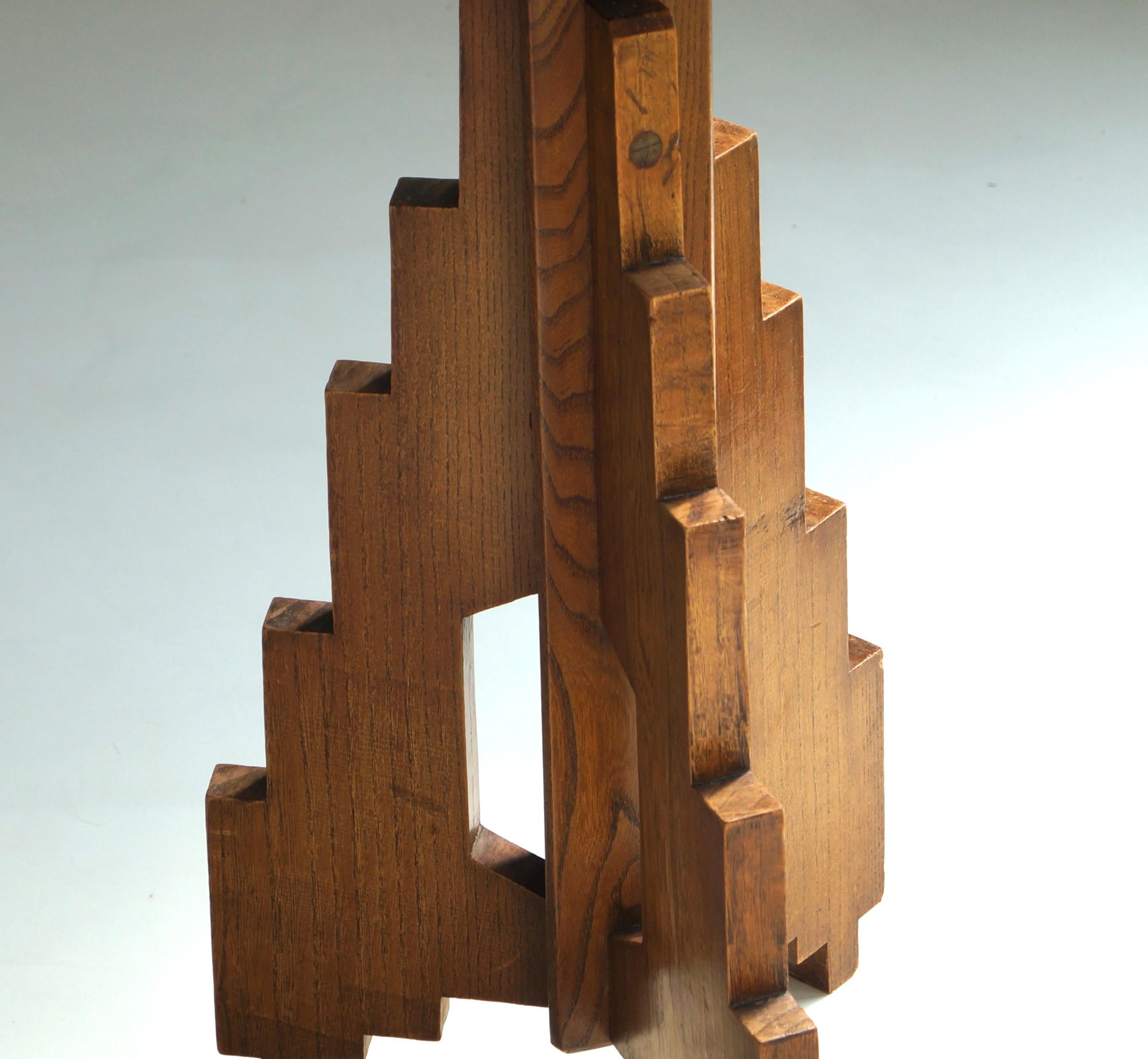 Dutch Art Deco hexagonal modernist pedestal, 1920s For Sale 6