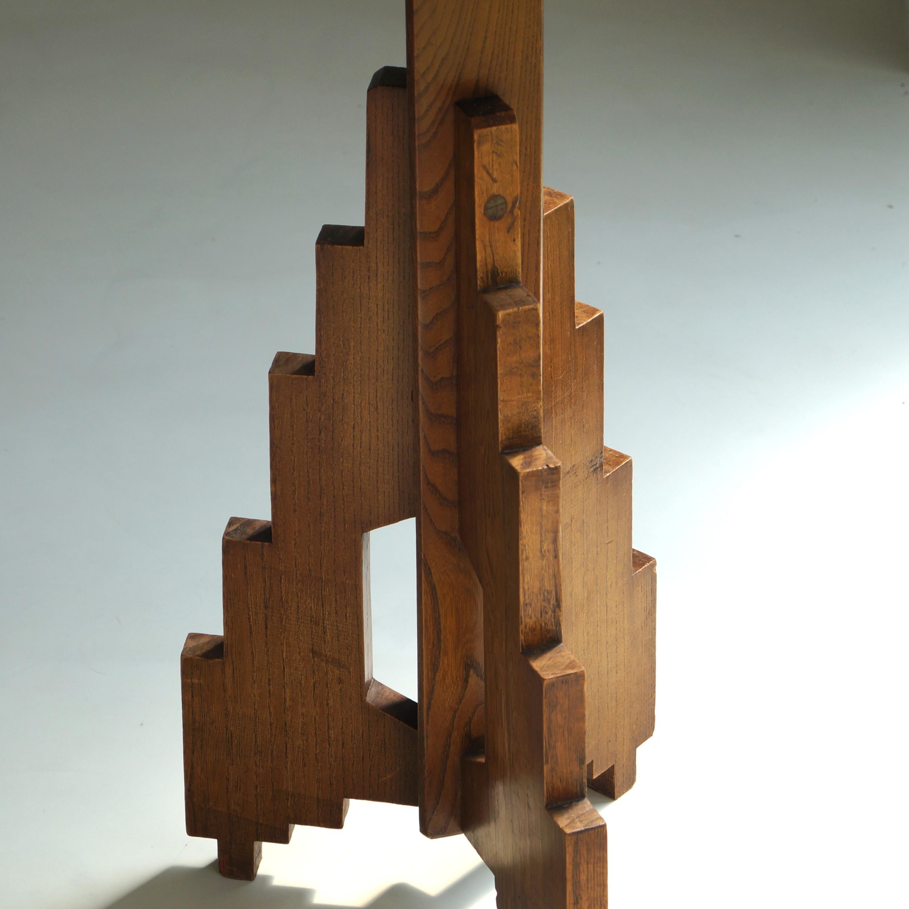 Dutch Art Deco hexagonal modernist pedestal, 1920s For Sale 8