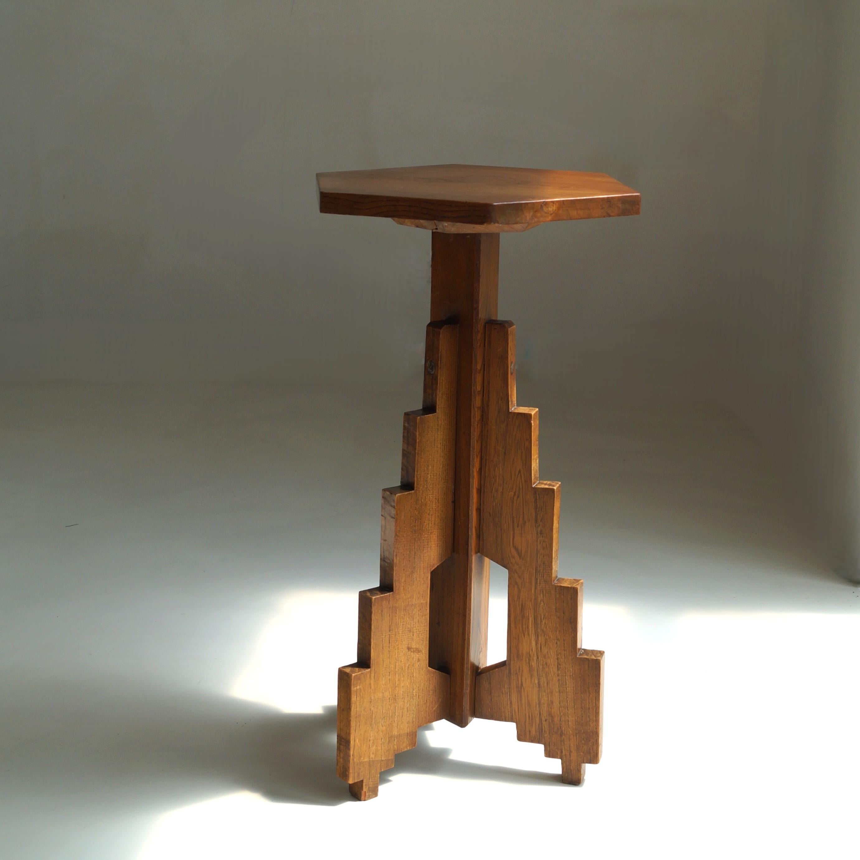 Dutch Art Deco hexagonal modernist pedestal, 1920s For Sale 14