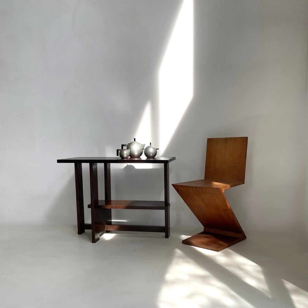 Dutch Art Deco modernist console table, The Hague School, 1920s For Sale 11