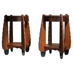 Rare Amsterdam School Art Deco accent tables by N.V. Hero de Groot, 1920s